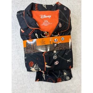 Disney Nightmare Before Christmas Pajama Set Mens Medium Fleece Jack Skellington